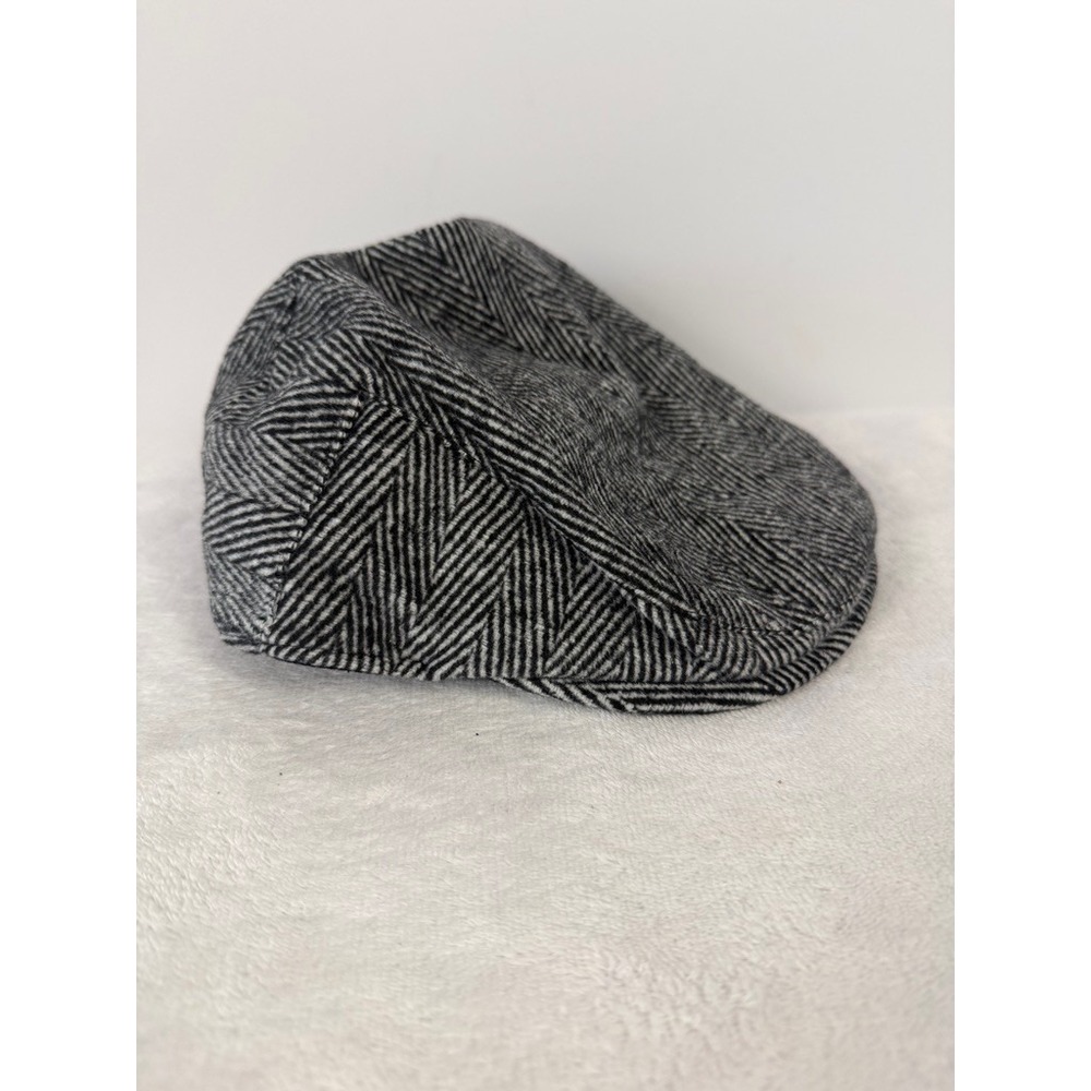 BABEYOND Gray Herringbone Newsboy Flat Cap Size 59